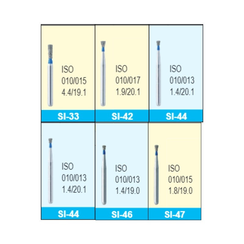 Freza diamantata standard inel albastru seria SI Mani Variante SI46  diam ISO010-012