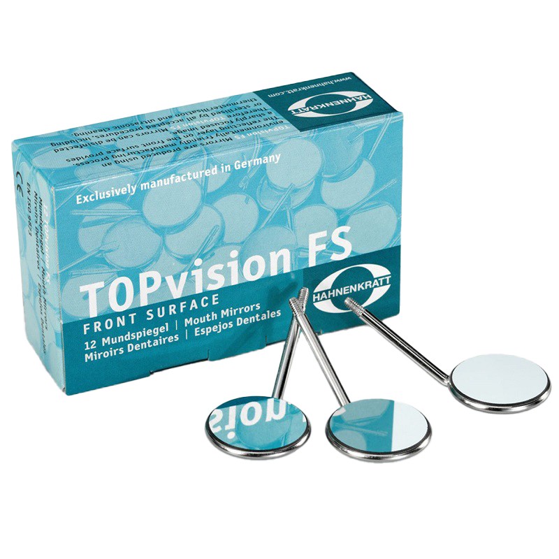 Oglinda dentara plana Nr. 4 TOPvision FS crom-titan Hahnenkratt