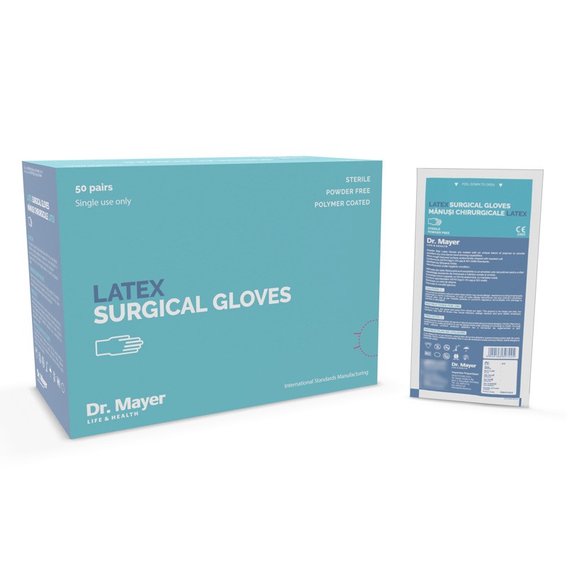 Manusi chirurgicale latex sterile nepudrate Nr.6 Premium Dr. Mayer