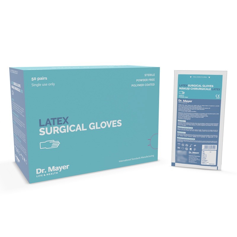 Manusi chirurgicale latex sterile nepudrate Nr.6.5 Premium Dr.Mayer