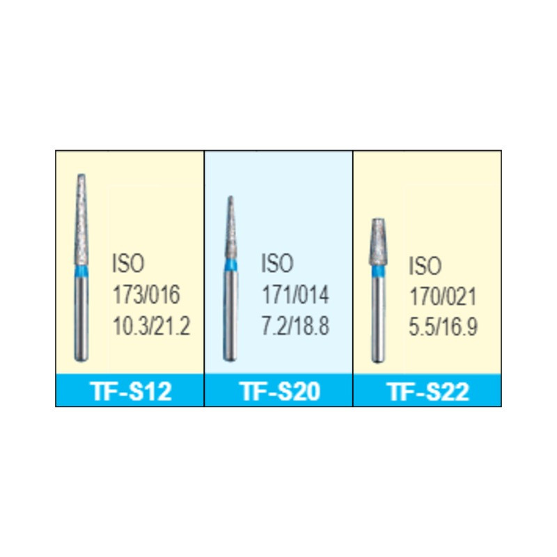 Freza diamantata standard scurta seria TF Mani Varianta TF-S22 diam ISO 170-021