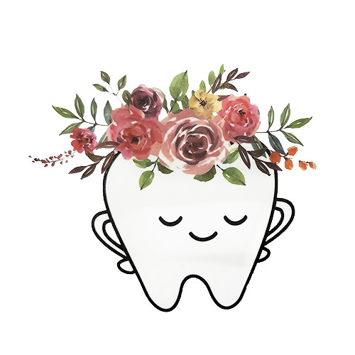 Sticker molar cu coroana inflorita