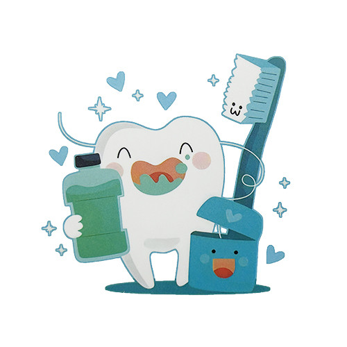 Sticker dinte curatel