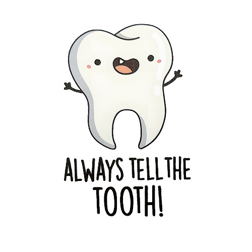 Sticker always tell the tooth