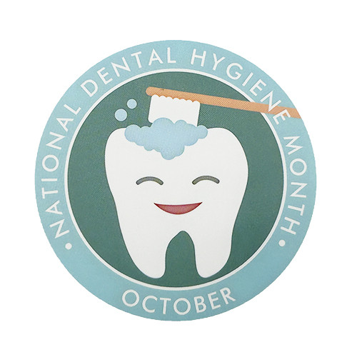 Sticker octombrie luna nationala a igienei dentare