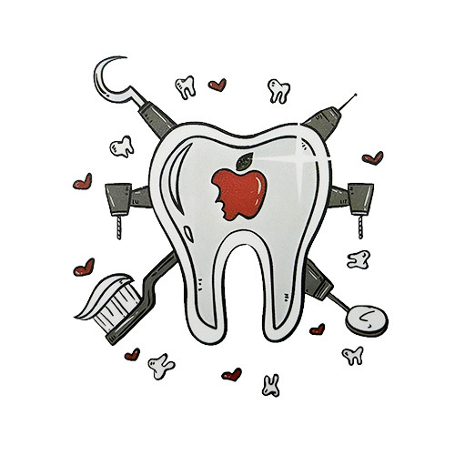 Sticker dinte si instrumente