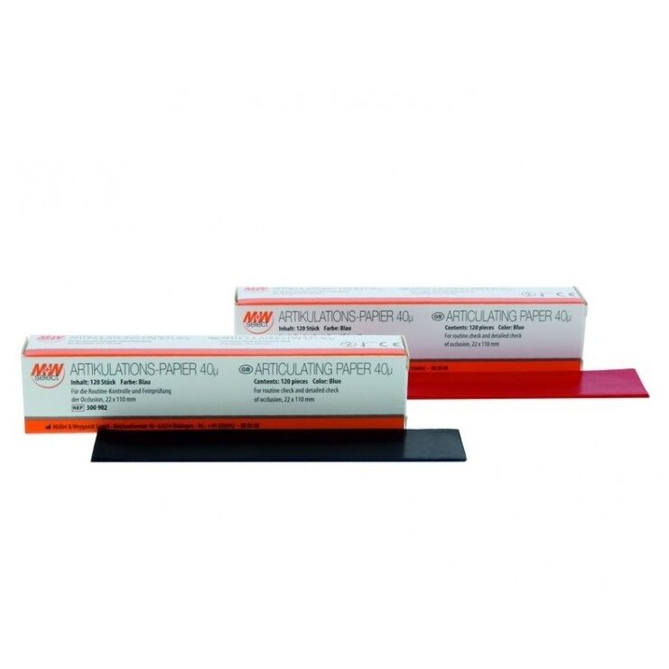 Hartie de articulatie 40µm set 12 benzi M+W Dental - Alege din oferta DoriotDent