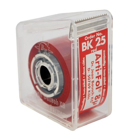 Film/hartie de articulatie rosie pe ambele fete BK25 Arti-Fol 8µm Bausch - DoriotDent
