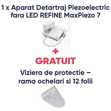 Pachet Aparat Detartraj Piezoelectric fara LED REFINE MaxPiezo 7 Premium Plus + Viziere de protectie - Alege din oferta DoriotDent