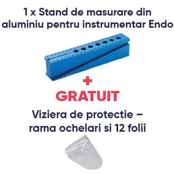 Pachet Stand de masurare din aluminiu pentru instrumentar Endo Premium Plus + Viziere de protectie Hager - Alege din oferta DoriotDent