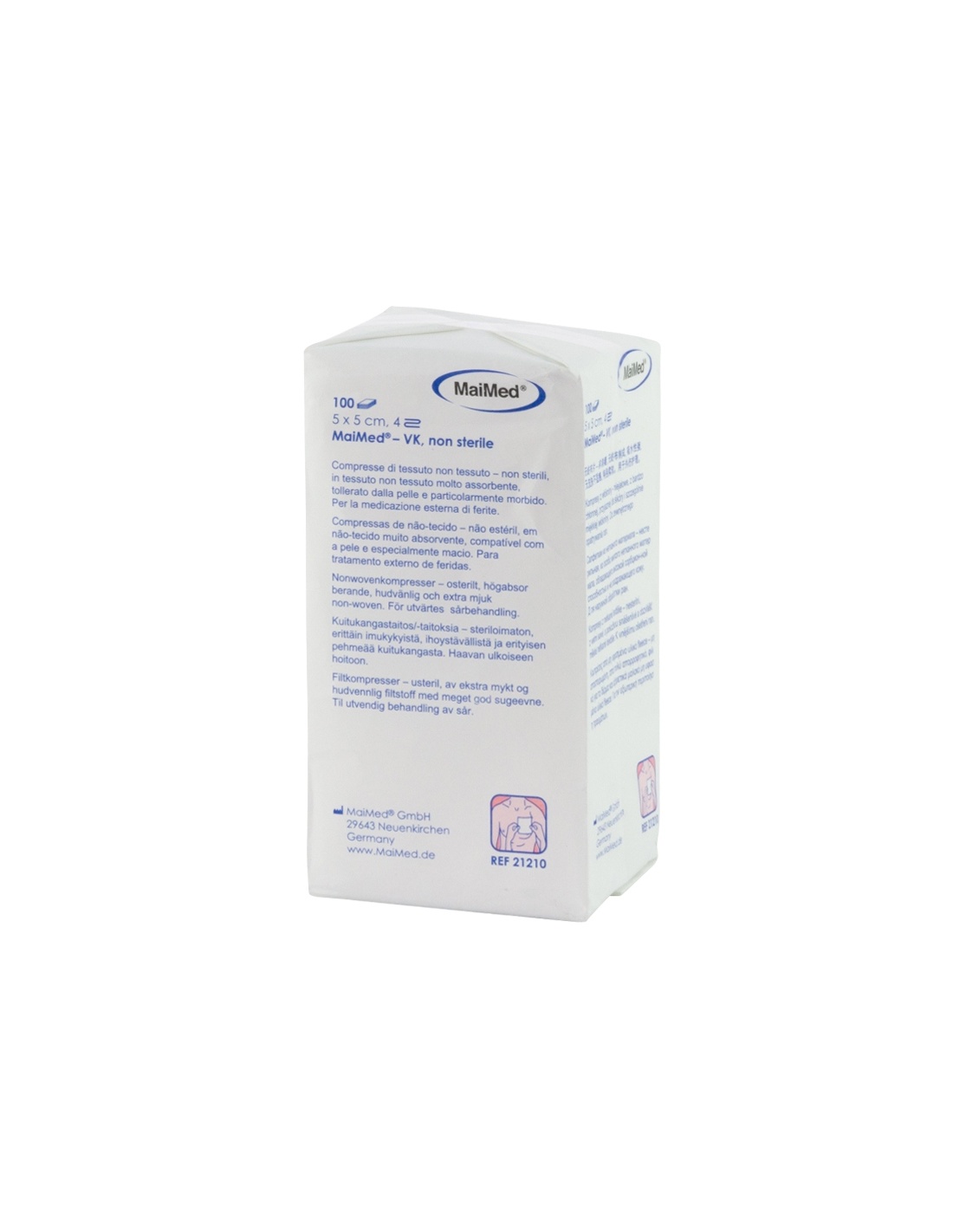 Comprese material netesut nesterile 5 x 5 cm - 100 buc