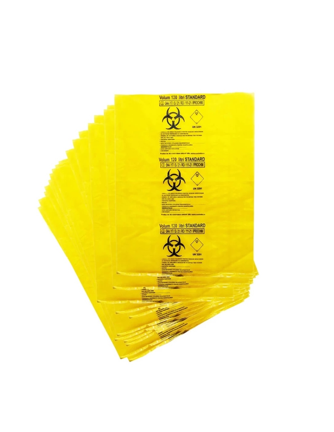 Saci galbeni deseuri infectioase - 120 litri