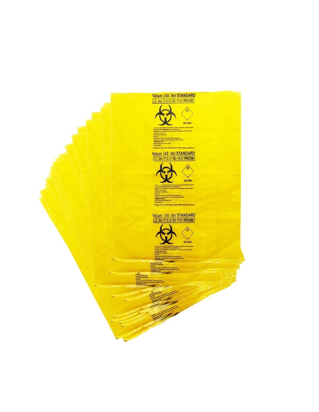 Saci galbeni deseuri infectioase - 240 litri