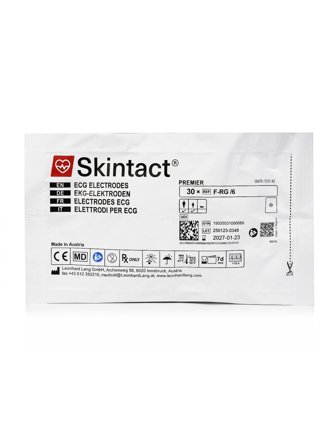 Electrozi EKG SKINTACT F-RG, cu gel, 32 x 41 mm