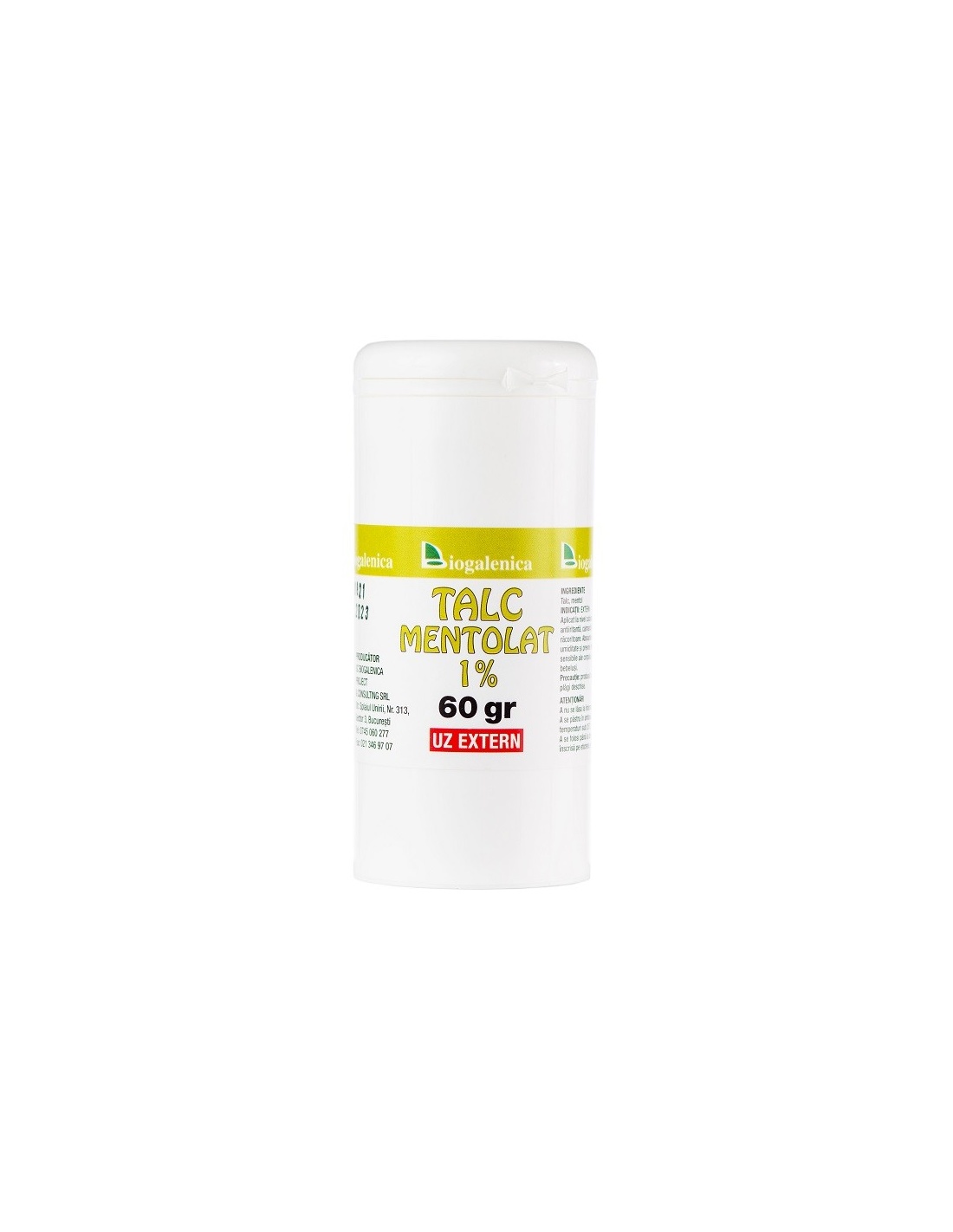 Pudra de Talc mentolat - 60 grame
