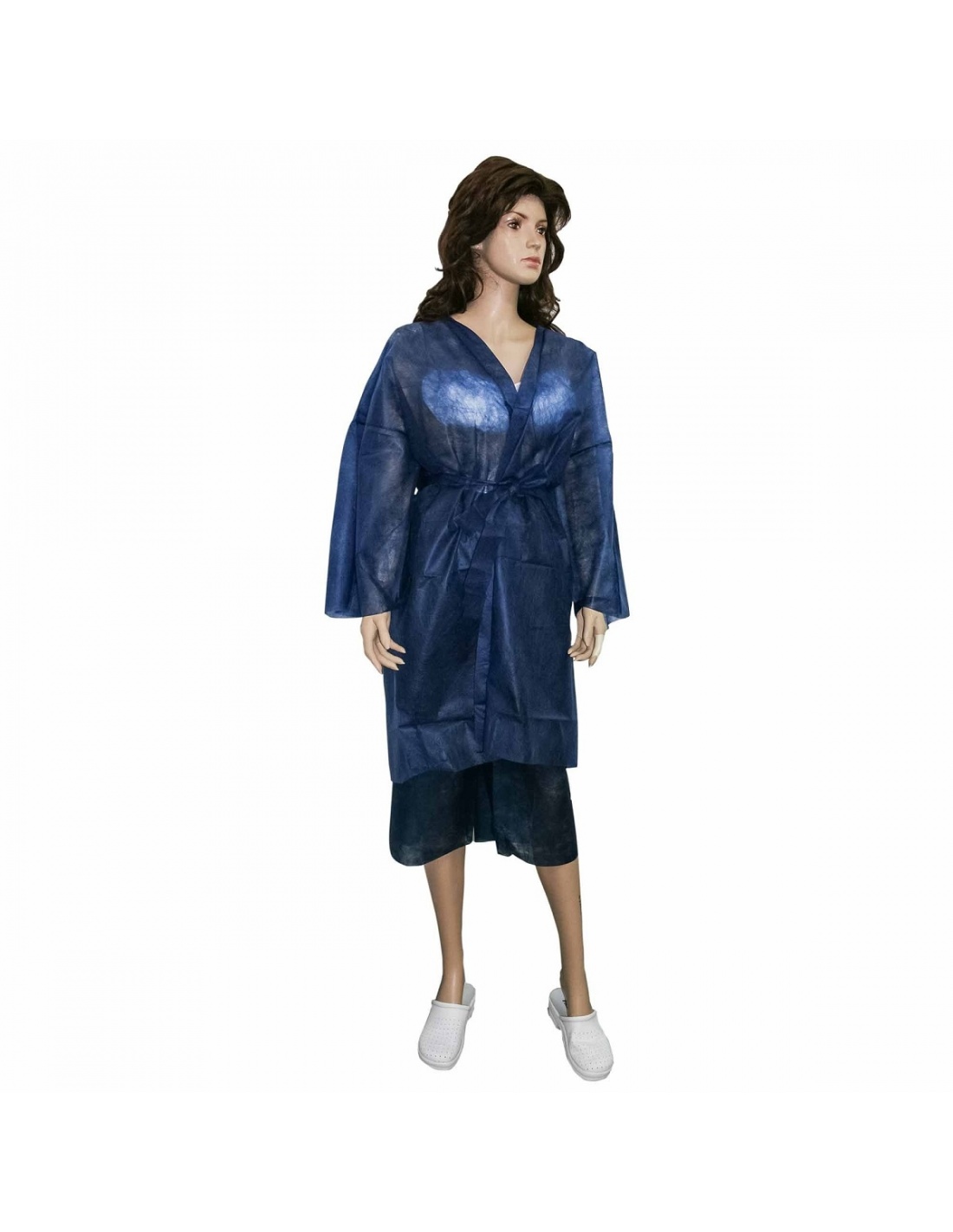 Kimono cosmetic, SPA, unica folosinta - Albastru
