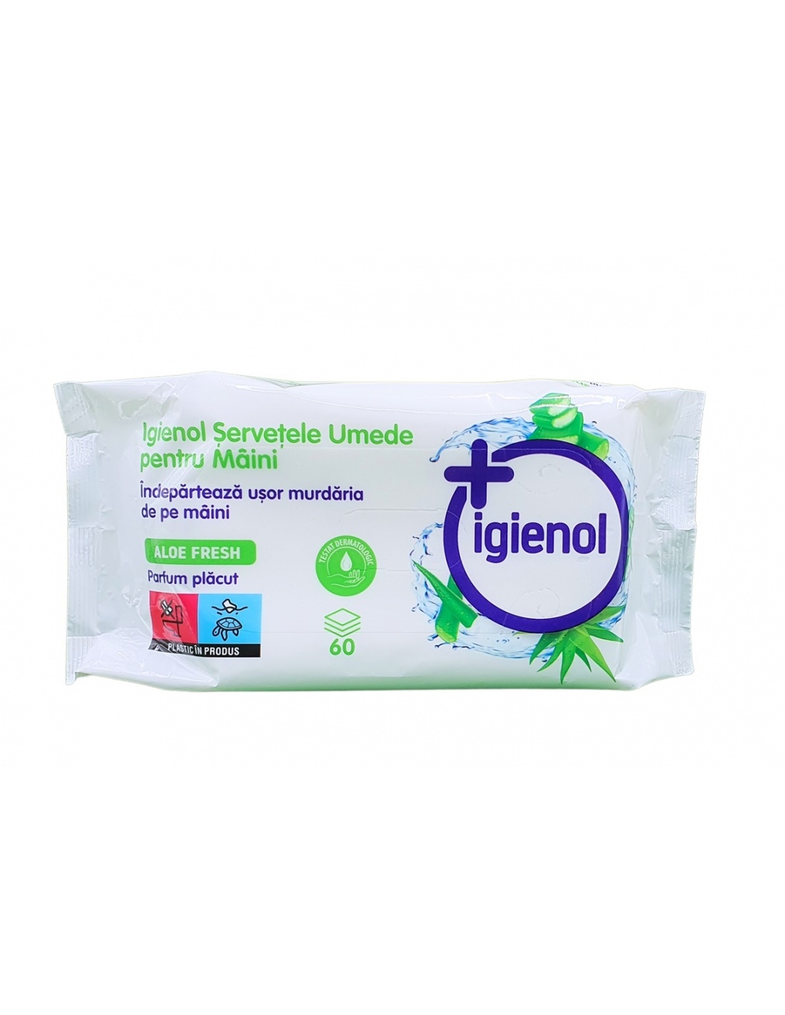 Igienol - Servetele Umede pentru maini - Aloe Fresh - 60 buc