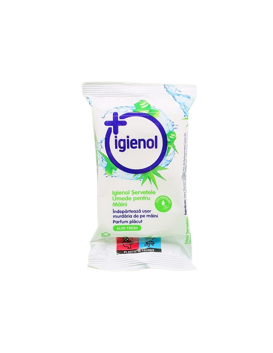 Igienol - Servetele Umede pentru maini - Aloe Fresh - 15 buc