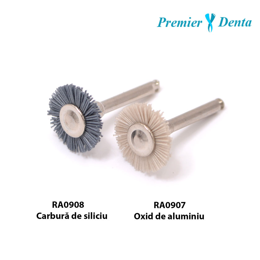 Periute de slefuit pentru piesa cot contraunghi perii RA 0908 0907 - Premier Denta