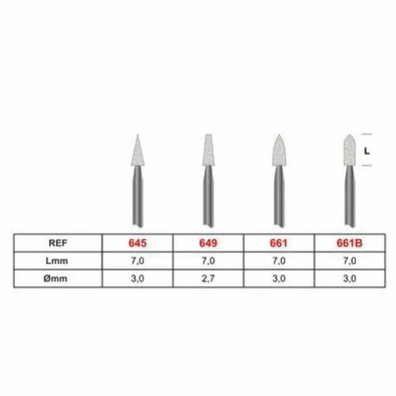 Arkansas Stoddard stones - Contra Angle piece Shape FLAME Usage CONTRA-ANGLE PIECE (RA)