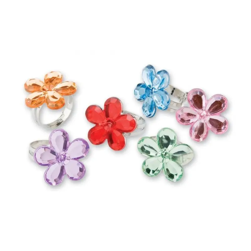 Flower shaped jewel ring