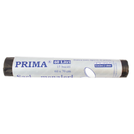 Saci menajeri negri, HDPE, PRIMA, 60L, 60x70cm, 15buc