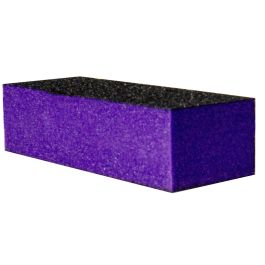 Buffer de unghii PRIMA, pentru pilit/lustruit, bloc mov/negru, 9.5cm, granulatie 80/100