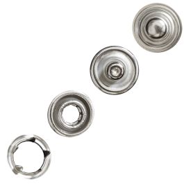 Capse inox, 10.5x10.5mm, 2 parti