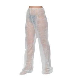 Pantaloni drenaj limfatic PRIMA, presoterapie, de unica folosinta, PPSB, albi, 74x145 cm, cu talpa inchisa