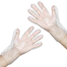 Manusi din plastic HDPE, transparente, de unica folosinta, S/M/L, 100 bucati