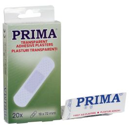 Plasturi transparenti PRIMA, 19x72 mm, 20 bucati, pachet compact