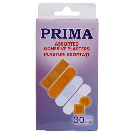 Plasturi asortati PRIMA, 30 bucati, modele si forme variate