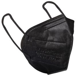 Masca protectie FFP2 tip botnita, fara valva, 5 straturi, neagra, 10 bucati