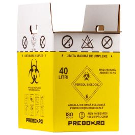 Cutie pentru incinerarea deseurilor medicale, PRIMA, 40 litri