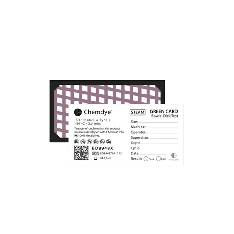 Test Bowie & Dick tip card indicator sterilizare cu abur (autoclav)